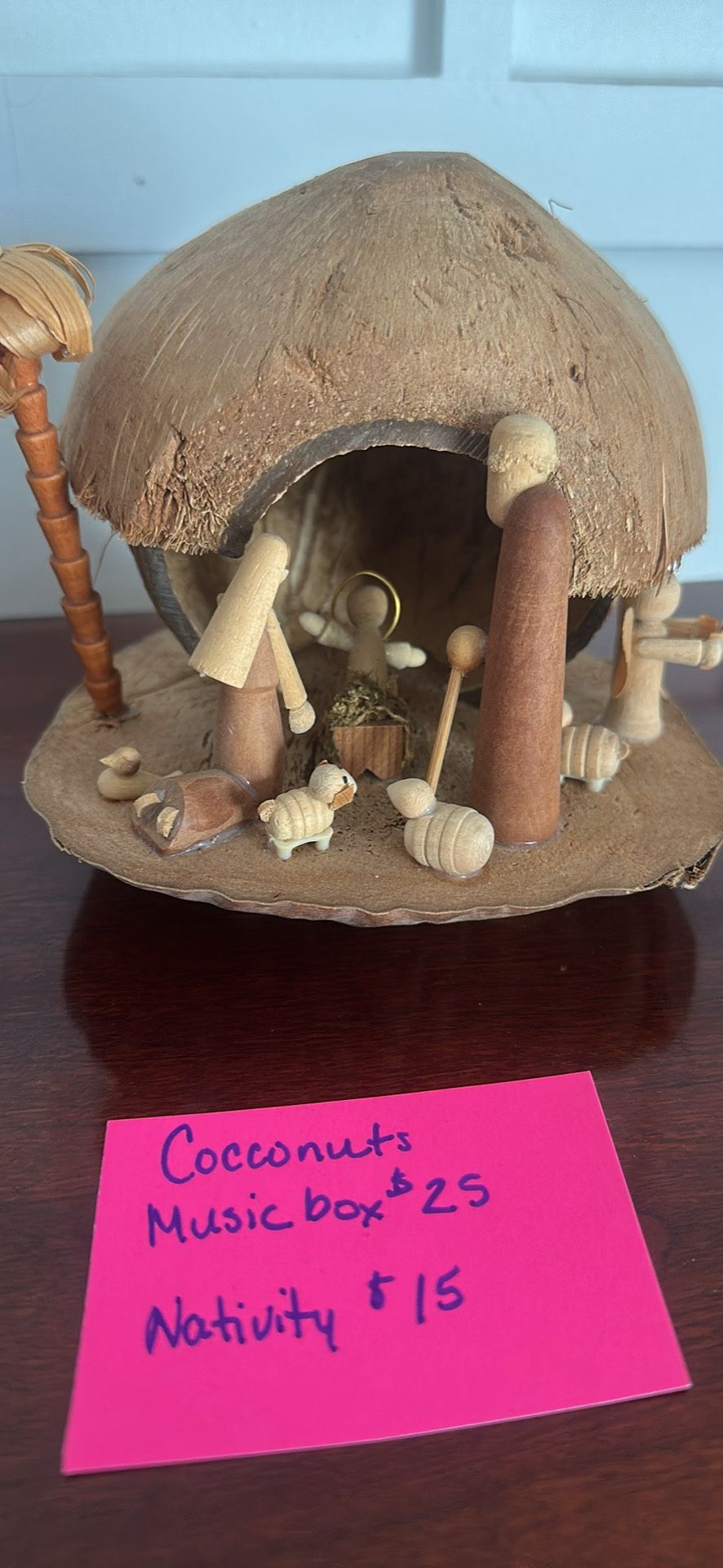 Two coconut nativities