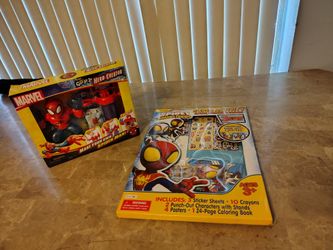 Marvel Spiderman Heroes Goo Jit Zu Hero creator & Spidey and his Amazing Friends Super Activity Color, sticker & design