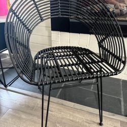 One Metal Wicker Chair 
