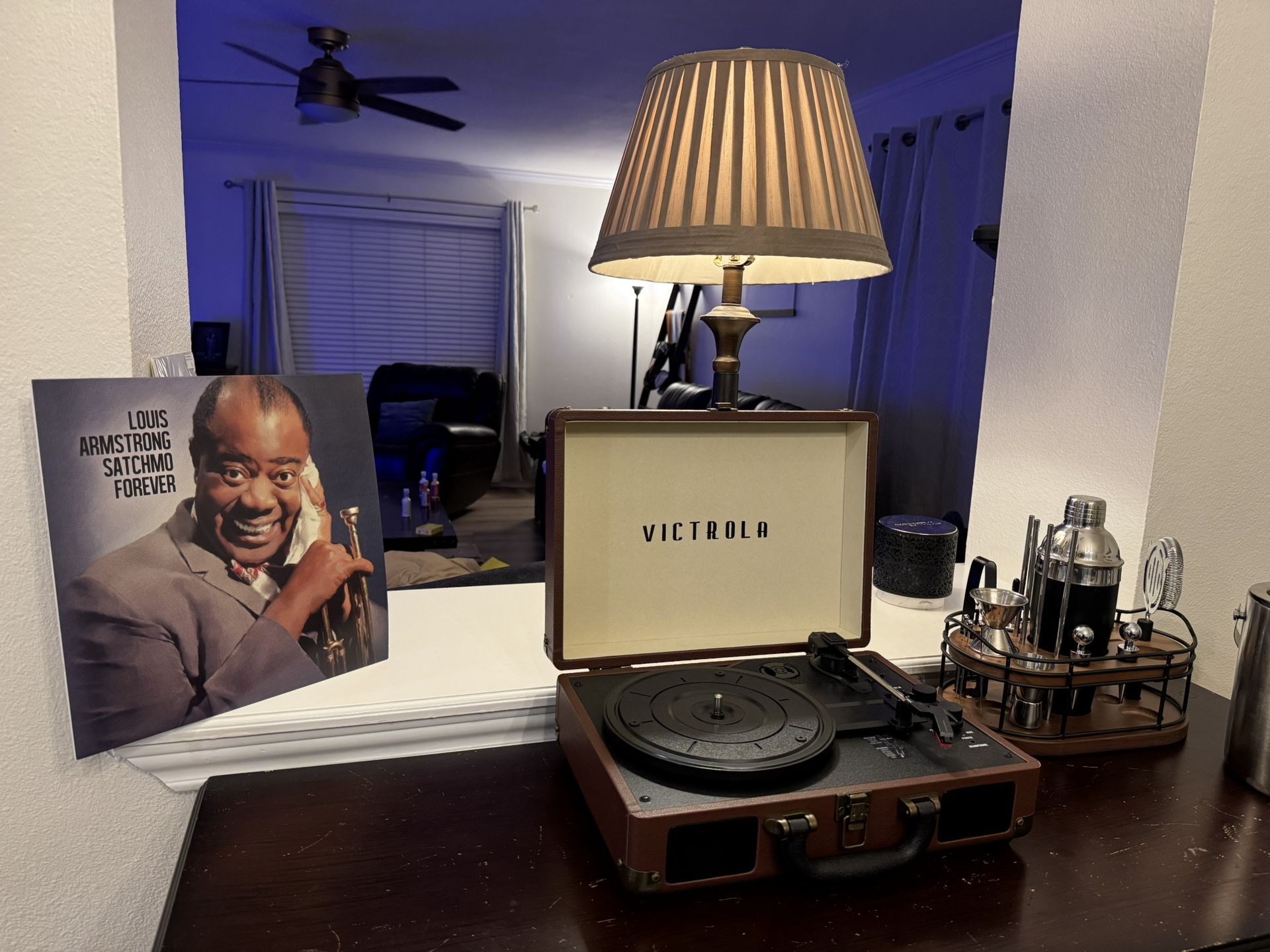 Victrola Vintage 3-Speed Bluetooth Portable Suitcase Record Player with Built-in Speakers | Upgraded Turntable Audio Sound|Dark Brown, Model Number, M