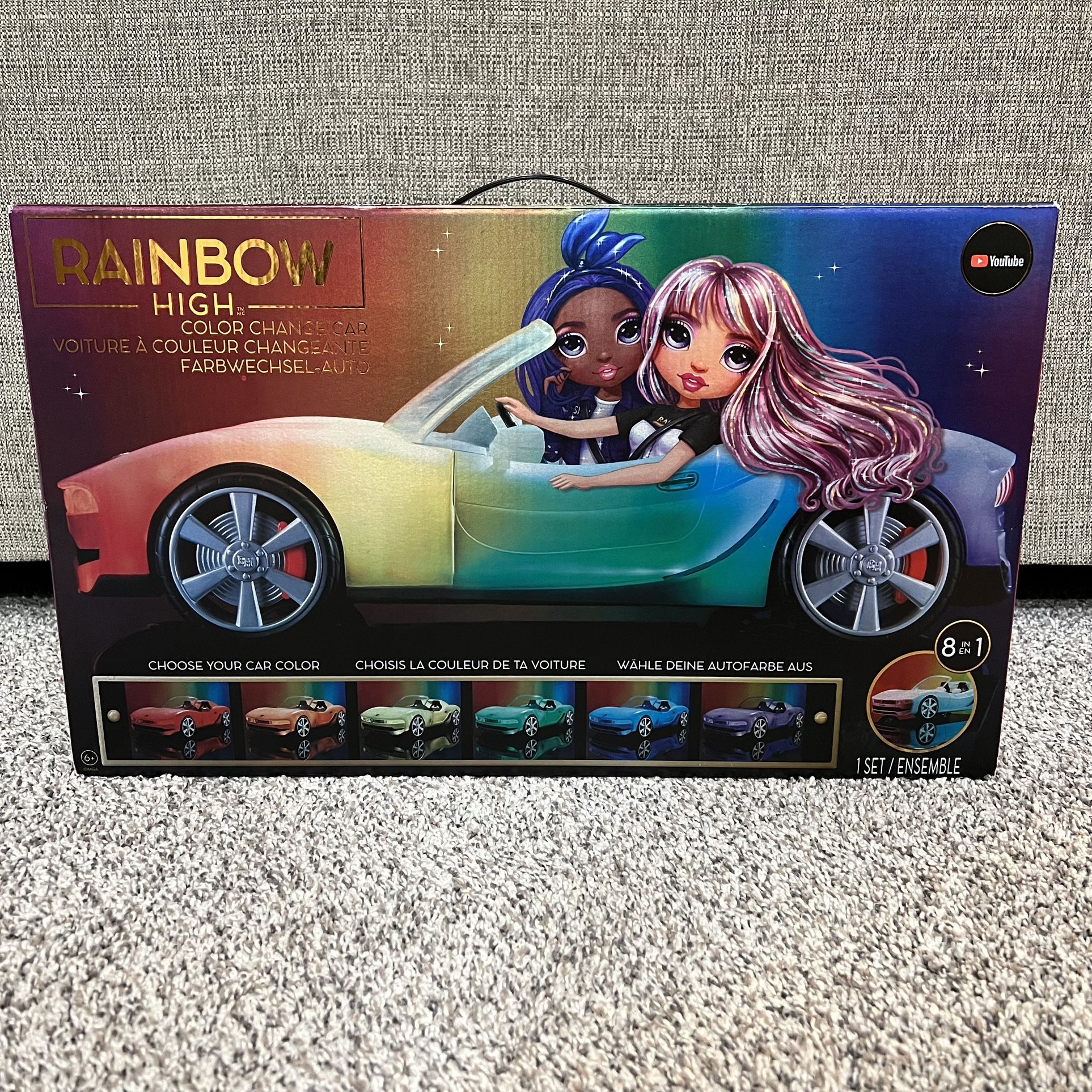 New Rainbow High 8-in-1 Light up Color Change Car
