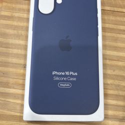 iPhone 16 Plus Silicone MagSafe In Blue. Factory Sealed