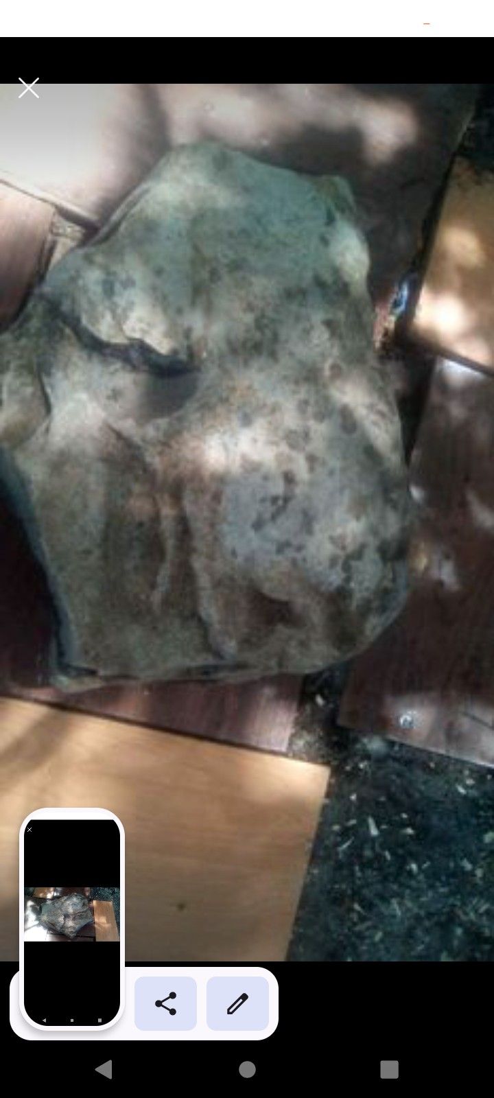 This Is One Of The Strangest Rock I Have Ever Collected.: 17"Lx16"Wx4"D. Weighs 120-140 Pounds
