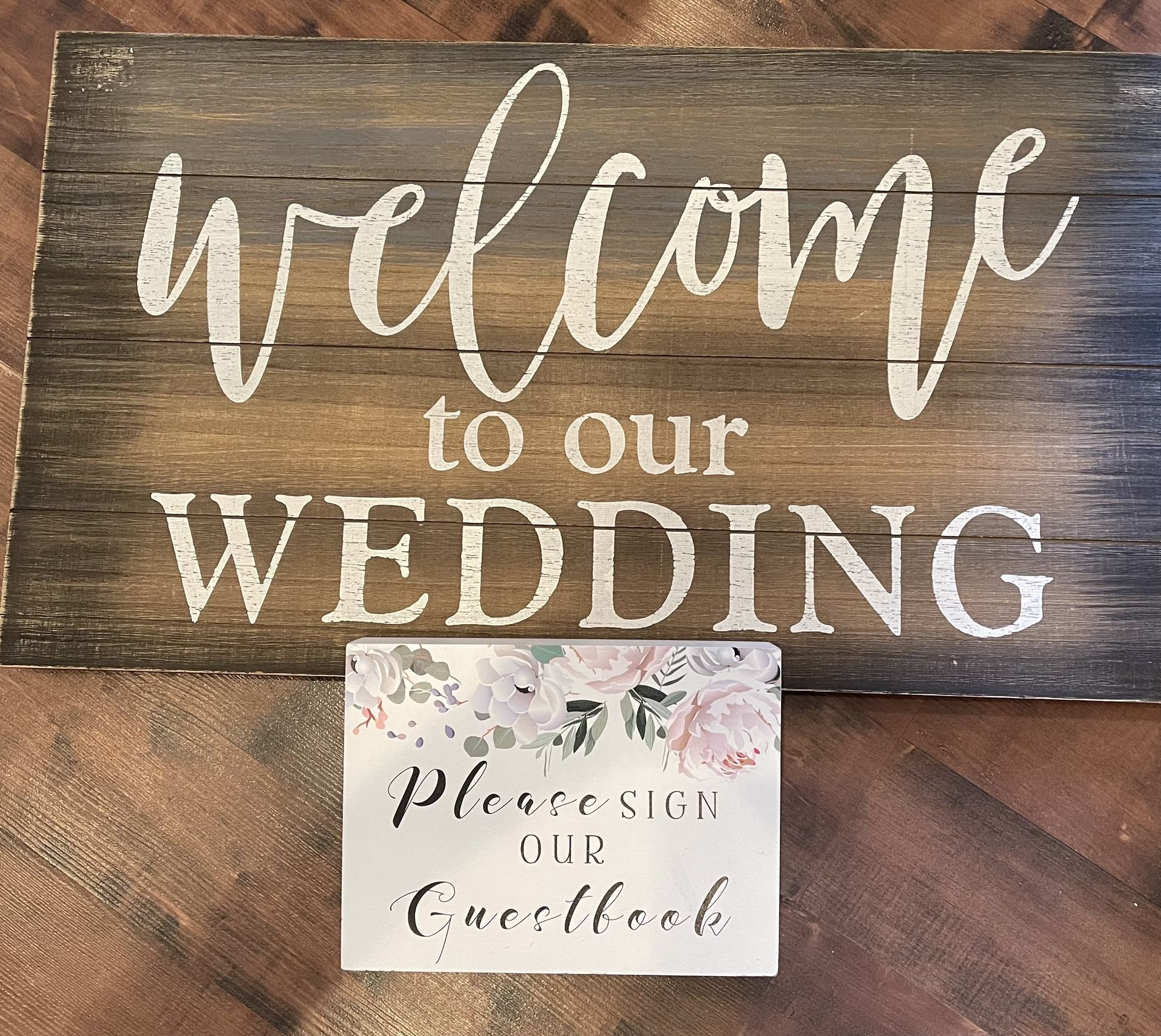Wedding Sign Lot  One Large One Small