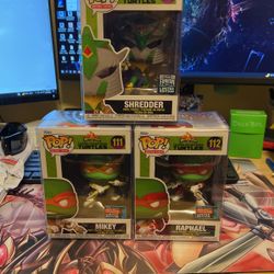 Shredder, Mikey, Raphael Funko Set 
