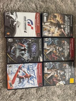 PS2 + 5 Games + Controllers + Memory Card + HDMI Adapters