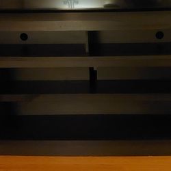 Black / Dark Brown Entertainment Stand For 75" TV 