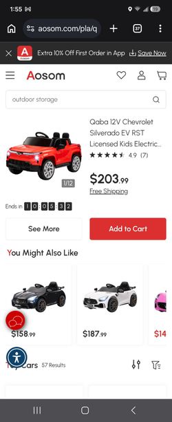 Qava Chevrolet EV 12V for kids black