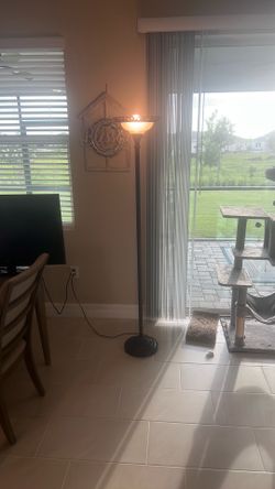 Brown Torchiere Floor Lamp (3-Way Light) - $10