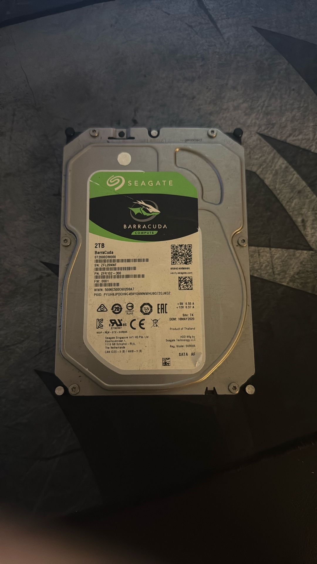 2TB Harddrive - Seagate Barracuda 7200rpm