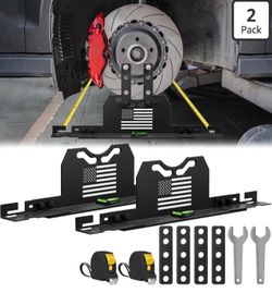 Wheel alignment tool set, 2 pcs toe alignment tool plates without removing calipers
