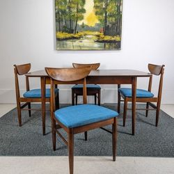 MCM Perception Collection Walnut Dining Table Set by Lane
