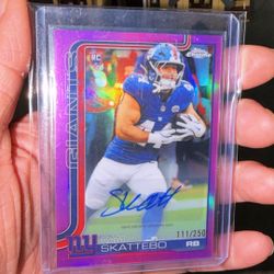 2025 Topps chrome Cam skattebo Pink Auto /250 