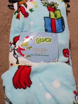 Grinch Blanket Oversized Plush Throw Blanket 60 X 70 Ship Immediately Super Soft