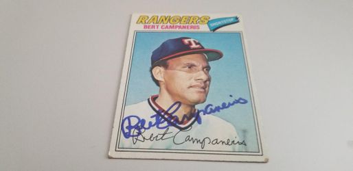 Bert Campaneris Signed 1977 Topps Baseball Card