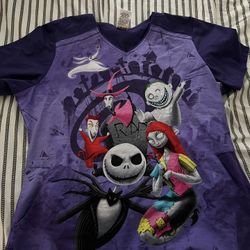 Scrub Top Nightmare Before Christmas