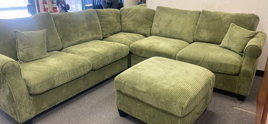 New 99x99 Sage sectional couch / free delivery