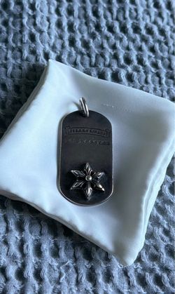 Chrome Hearts Sterling Silver Dog Tag Pendant