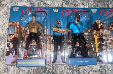 4 Coliseum collection WWE blue card wrestling figure new big bossman bam bam bigelow
