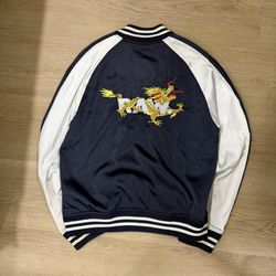 Y2K G-Star Raw Dragon Embroidery Batt Tour Bomber Jacket