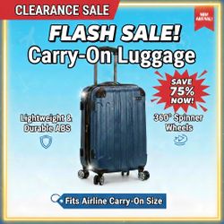 20-Inch CarryOn Hardside Spinner Wheels Luggage Blue – Lightweight Carry On Suitcase, Durable Travel Bag, Airline Approved Maleta Hard Shell, 20 ”