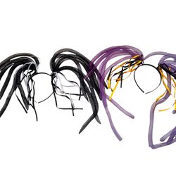 Halloween Headbands Large Coils With Ribbon Tassels Set Of 2