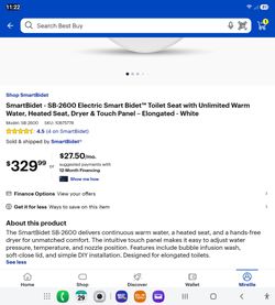Smart Bidet SB 2600 Electric Smart Bidet