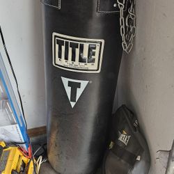 TITLE Boxing Professional Choice 125lb Leather Heavy Bag