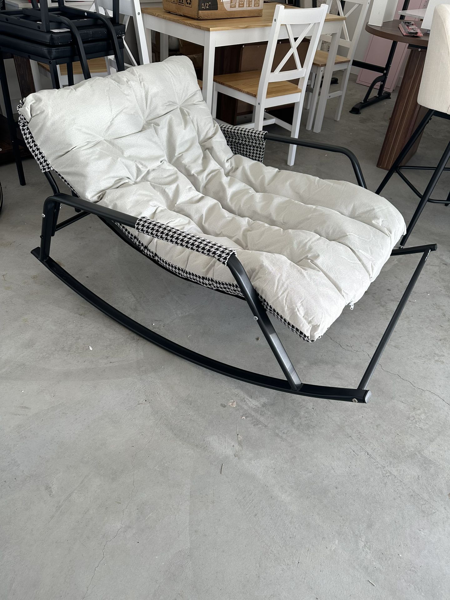 Oversized Rocking Chair with Cushion,