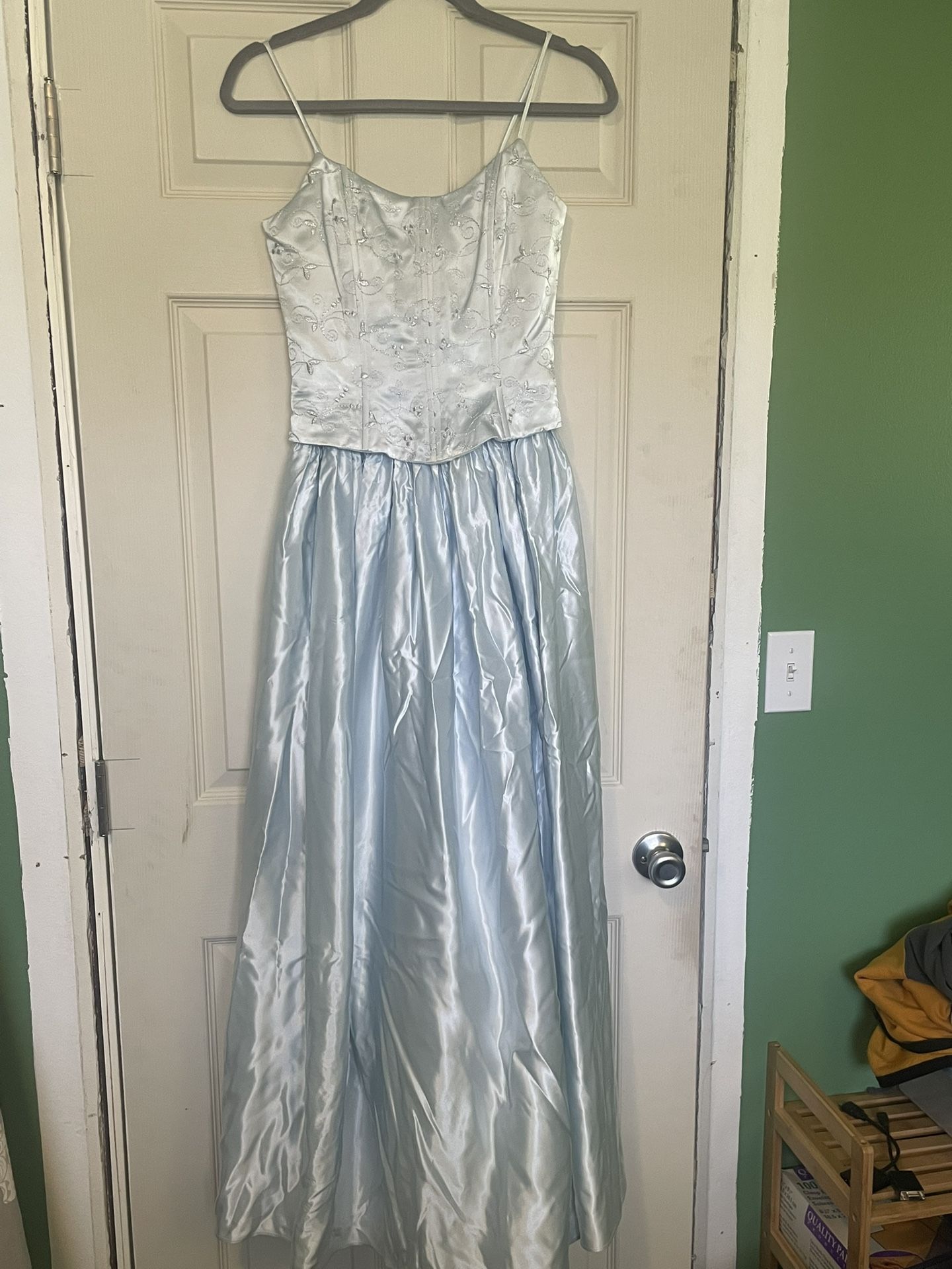 Jessica McClintock Ice Blue Formal Dress 5/6