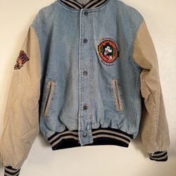 Vintage Disney Store Mickey Mouse League 1928 Champions Jacket Mens Size Small
