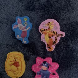 Disney Winnie The Pooh 4 Pack Erasers Tigger Piglet Eeyore Pooh 