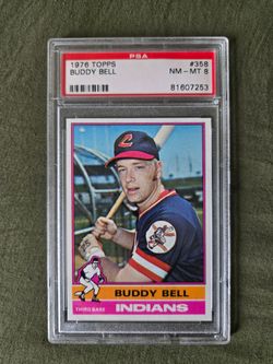 BUDDY BELL 1976 Topps #358 PSA Graded Card NM-MT 8 MLB Cleveland Indians