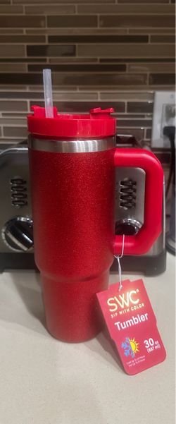 SWC Sip With Color 30oz Tumbler Red Glitter