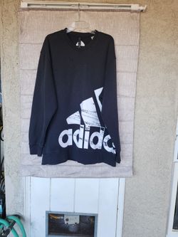 Adidas Crewneck Sweatshirt Black Large Logo