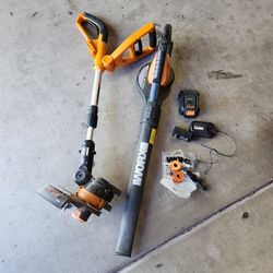 Worx  20 V Weedeater & Leaf  Blower 