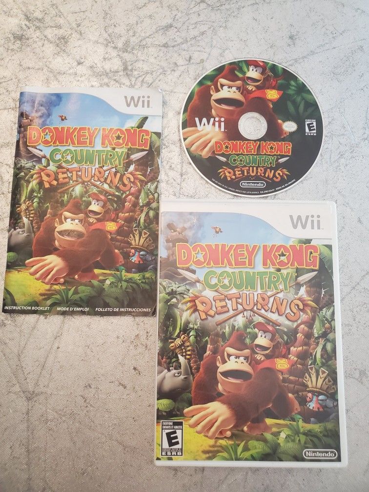 Nintendo Donkey Kong Country Returns Nintendo Wii video game CIB