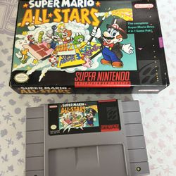 Super Mario All-Stars SNES Super Nintendo Game & Box!