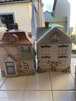 Pfaltzgraff Ceramic Cottage Kitchen Canisters