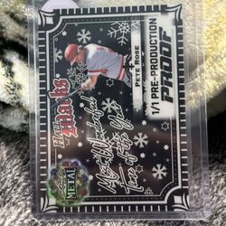 Pete Rose 1/1 Pre Production Proof 
