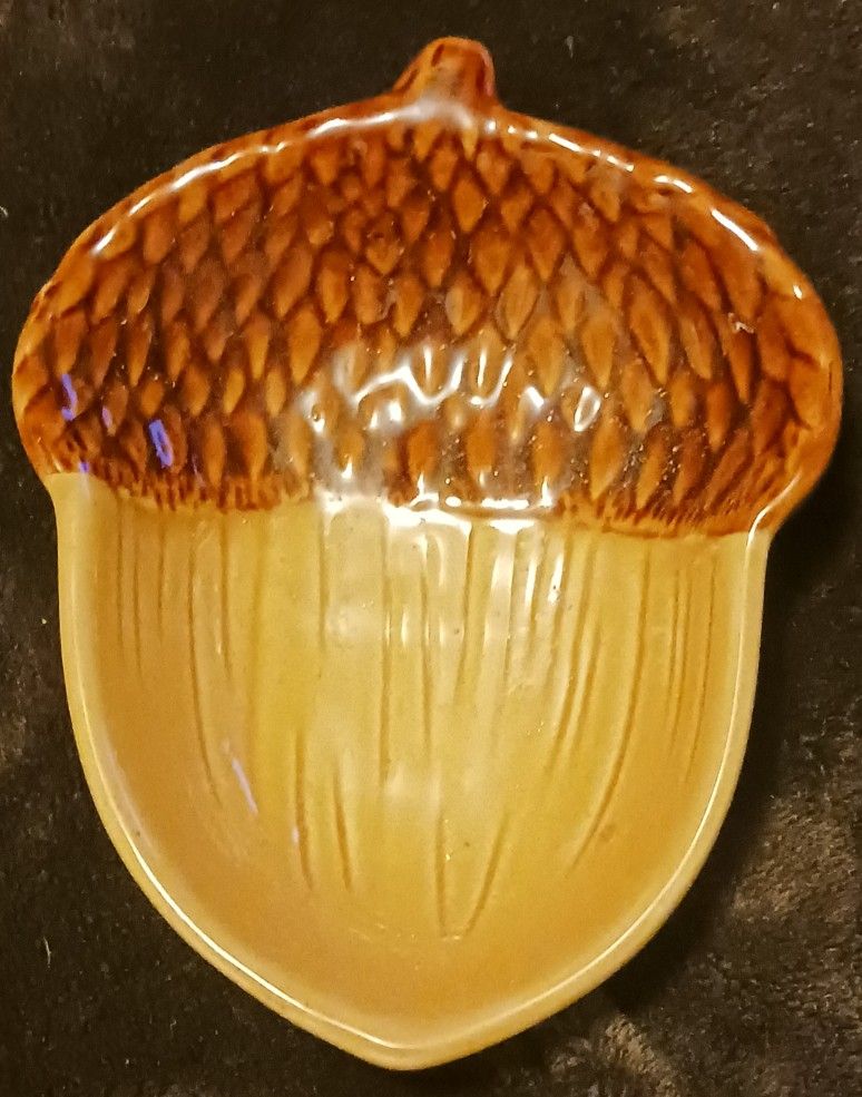 Harvest Ceramic Acorn Shape Dish Fall Decor