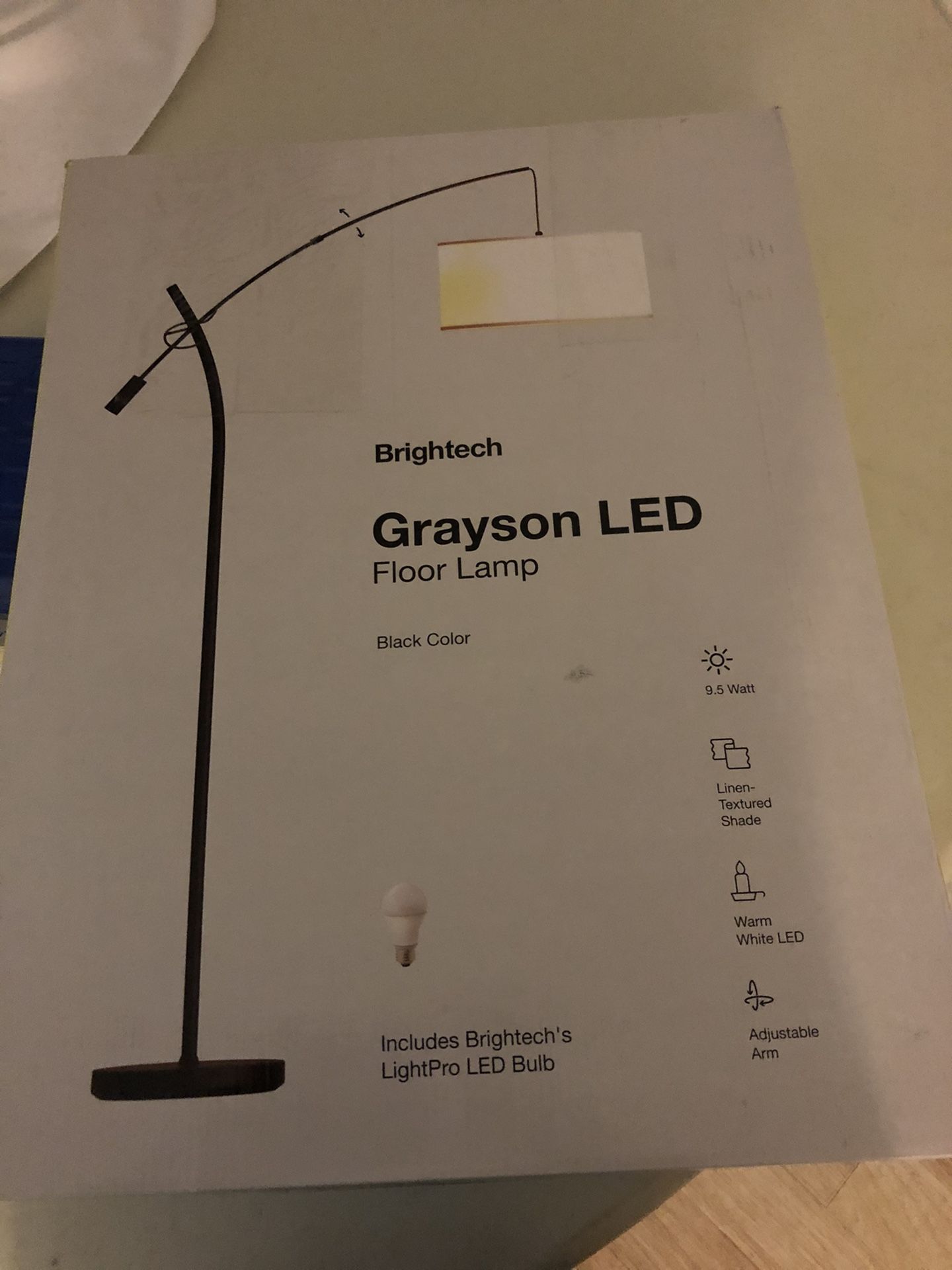 Brightech grayson led arc floor lamp