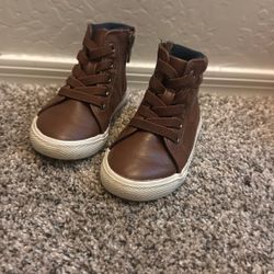 Brown High Top Toddler Shoes 