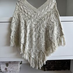 Knit lPoncho Cardigan - One Size