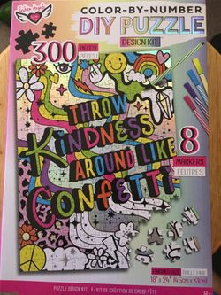 300pc Color By Number DIY Puzzle 🧩 Includes Markers Brand New In Box 