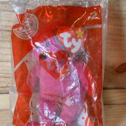 McDonald's Happy Meal Toy Burger the Bear #2 Ty Beanie Baby Collection 2004