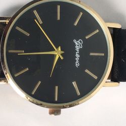GENEVA LEATHER WRIST WATCH 