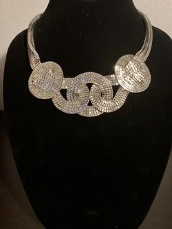 Express Silver Statement Necklace