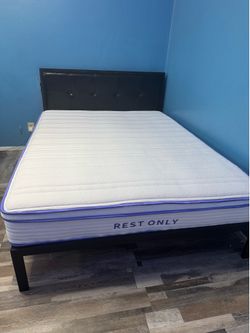 Queen bed and mattress