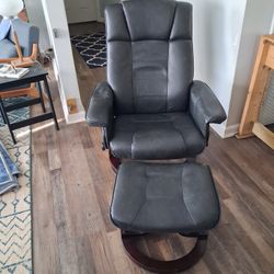 Faux Leather Recliner With Ottoman discounted from $100